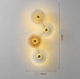 Modern Golden Glass LED Wall Art Lamp - Warm White - Wall Light