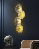 Modern Golden Glass LED Wall Art Lamp - Warm White - Wall Light