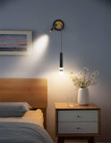 Modern Long Black Gold LED Wall Lamp with Spot for Bedside Bathroom Mirror Light- Warm White - Wall Light