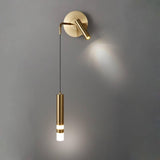 Modern Long Gold LED Wall Lamp with Spot for Bedside Bathroom Mirror Light- Warm White - Wall Light