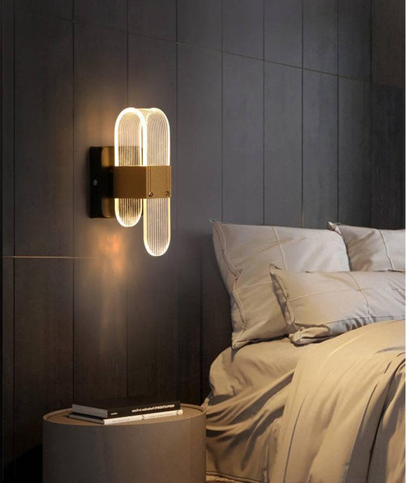 Modern Transparent 8w LED Wall Lamp Bedside Light - Warm White - Wall Light