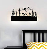 Mountain Scene Modern LED Wall Light Wall Sconce Lamp for Living Room, Bedroom, Bedside, Dining Room, Bathroom Mirror - Black - Wall Light