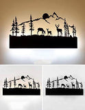 Mountain Scene Modern LED Wall Light Wall Sconce Lamp for Living Room, Bedroom, Bedside, Dining Room, Bathroom Mirror - Black - Wall Light