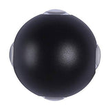 MW85 12W LED Outdoor Exterior Wall Step UP Down Left Right Ball Light Fixture Waterproof Lamp Black Finish (Warm White) - Wall Light