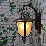 Outdoor Wall Light Fixture Bronze Exterior Wall Lantern Waterproof Sconce Porch Lights Wall Mount with Water Glass Shade for House (M6633) - Warm White - Wall Light