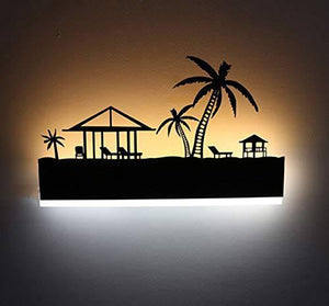 Picnic Scene Modern LED Wall Light Wall Sconce Lamp for Living Room, Bedroom, Bedside, Dining Room, Bathroom Mirror - Black - Wall Light