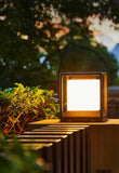 Square Pillar Light Gate Lamp Metal Acrylic E27 Lantern Post E27 (Color : Black) - Wall Light