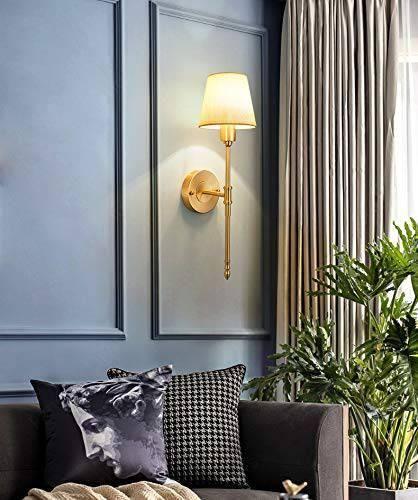 Wall Light Model Long Wall Sconce Light Fixture Brushed Gold